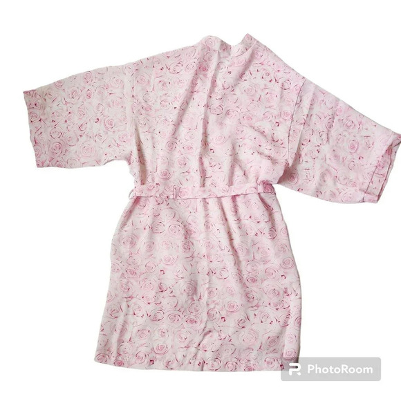 Secret Treasures Chiffon Womens Robe Rose Flower Print Size M - Picture 4 of 7